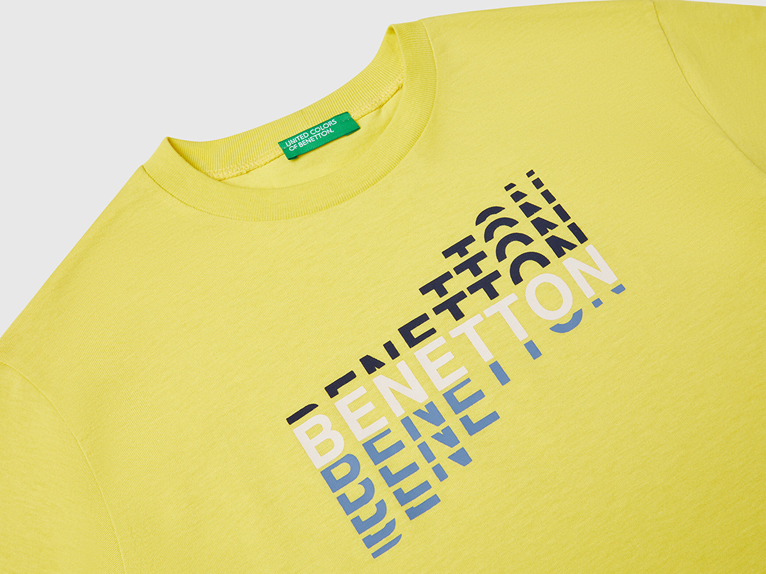 Benetton Erkek Çocuk Sarı Benetton Logo Baskılı T-Shirt
