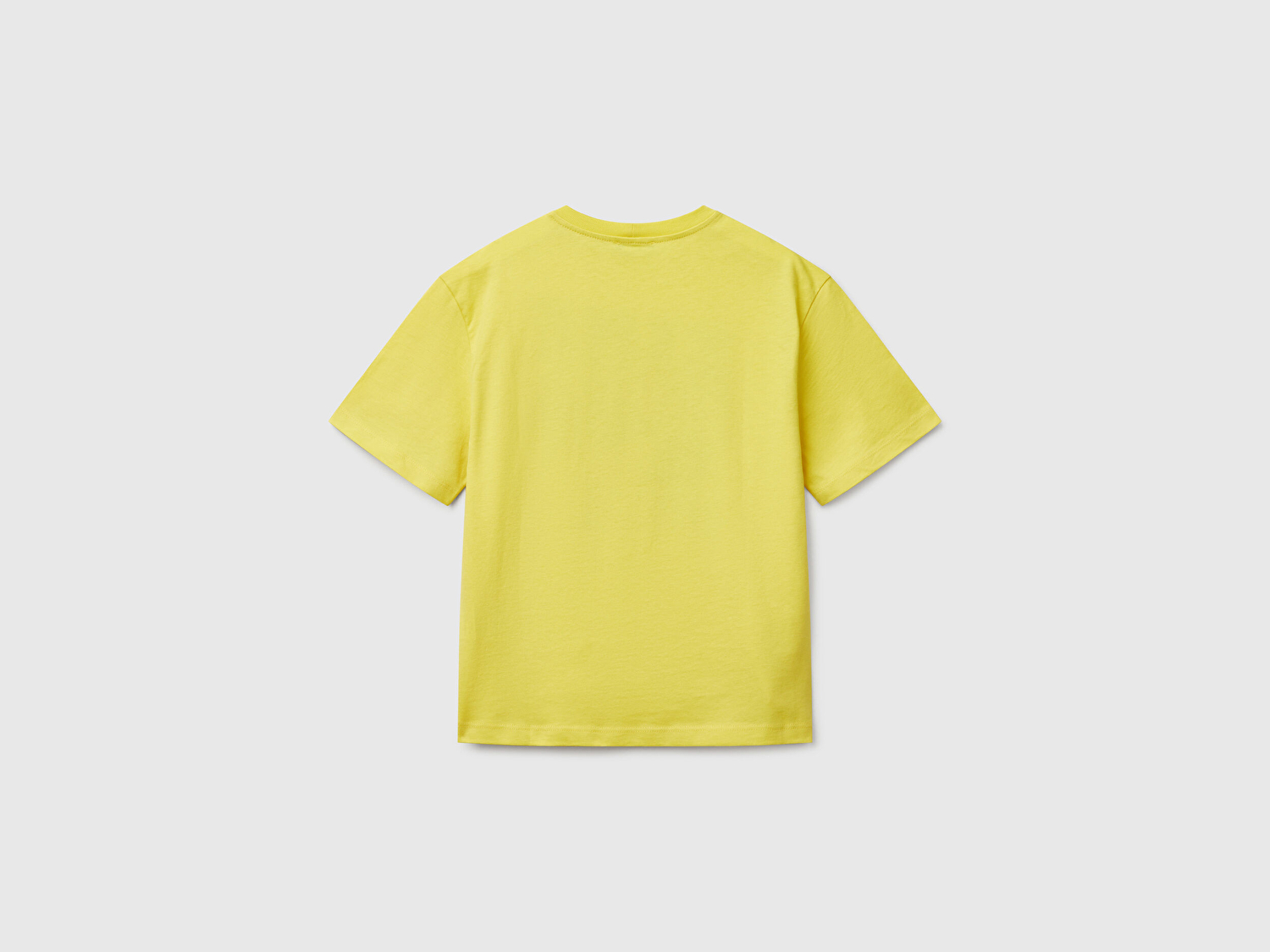 Benetton Erkek Çocuk Sarı Slogan Baskılı T-Shirt