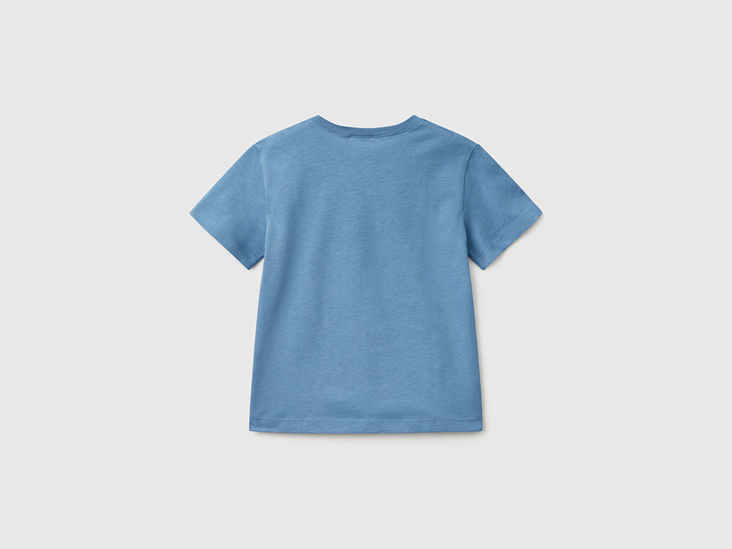Benetton Erkek Bebek Havacı Mavi Benetton Logo Baskılı T-Shirt