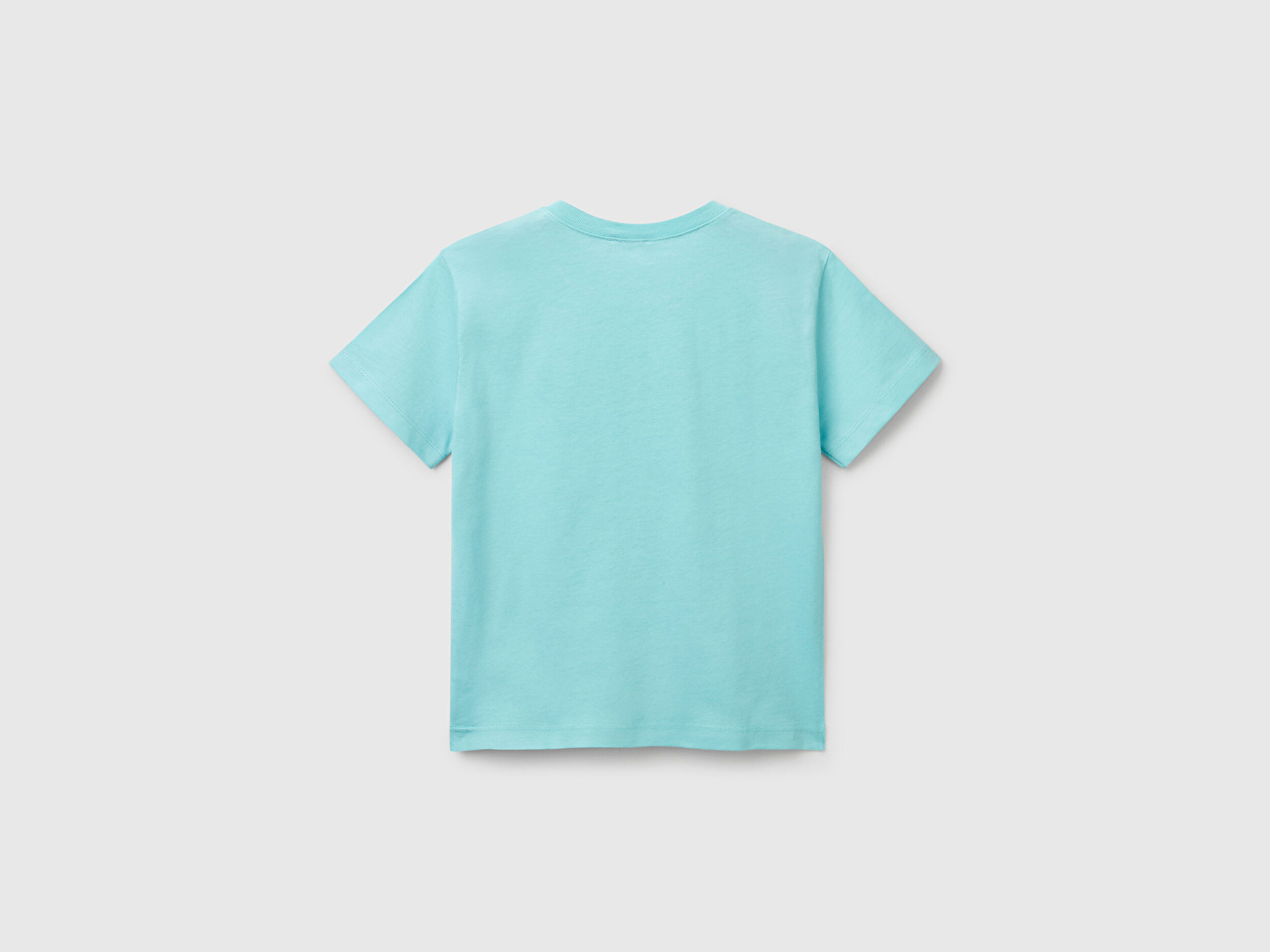 Benetton Erkek Bebek Su Yeşili Benetton Logo Baskılı T-Shirt