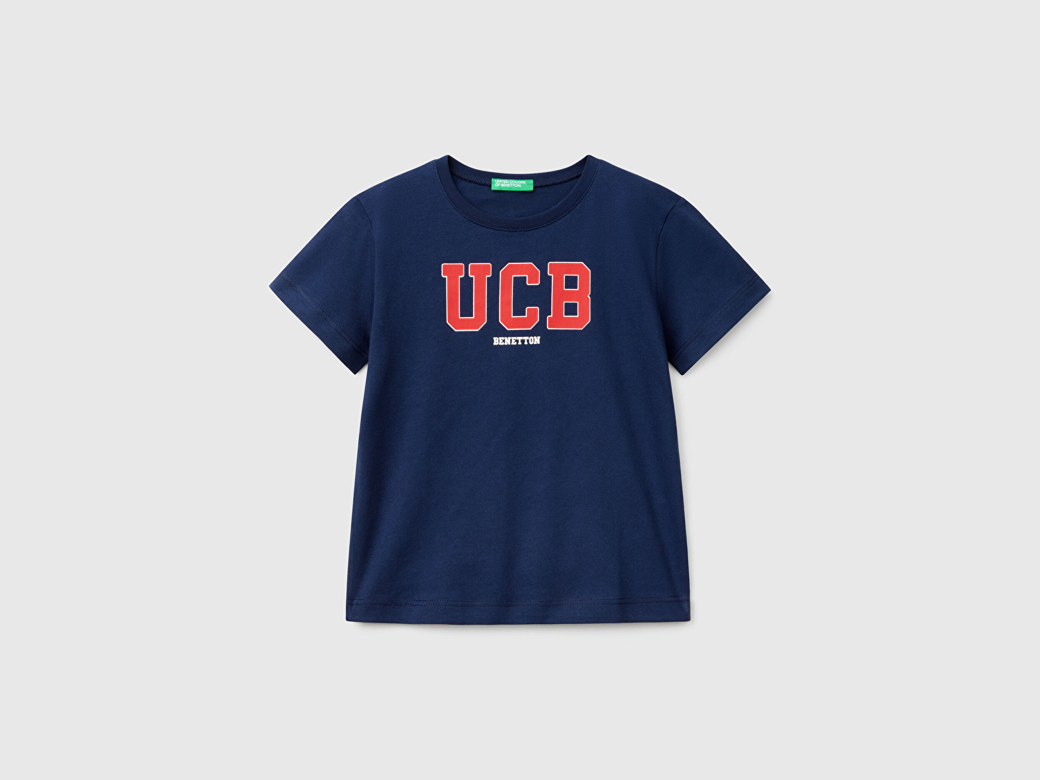 Benetton Erkek Bebek Lacivert Benetton Logo Baskılı T-Shirt