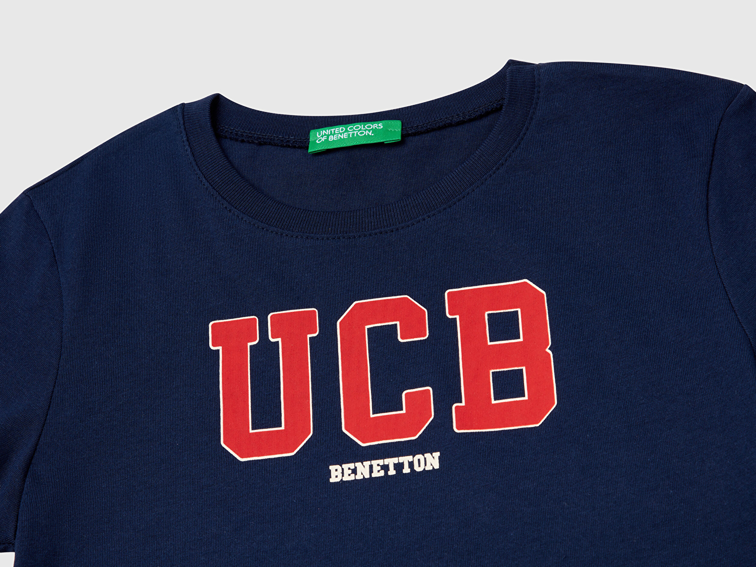 Benetton Erkek Bebek Lacivert Benetton Logo Baskılı T-Shirt