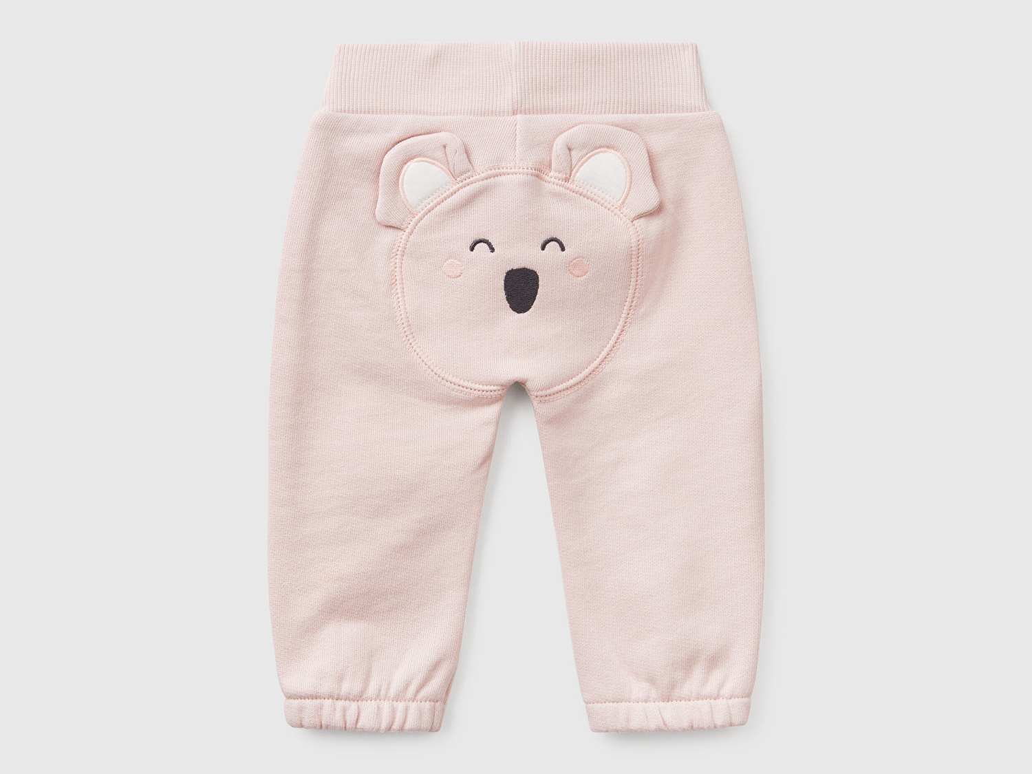 Benetton Bebek Toz Pembe Arkası Tavşan Detaylı Beli Lastikli Eşofman Altı
