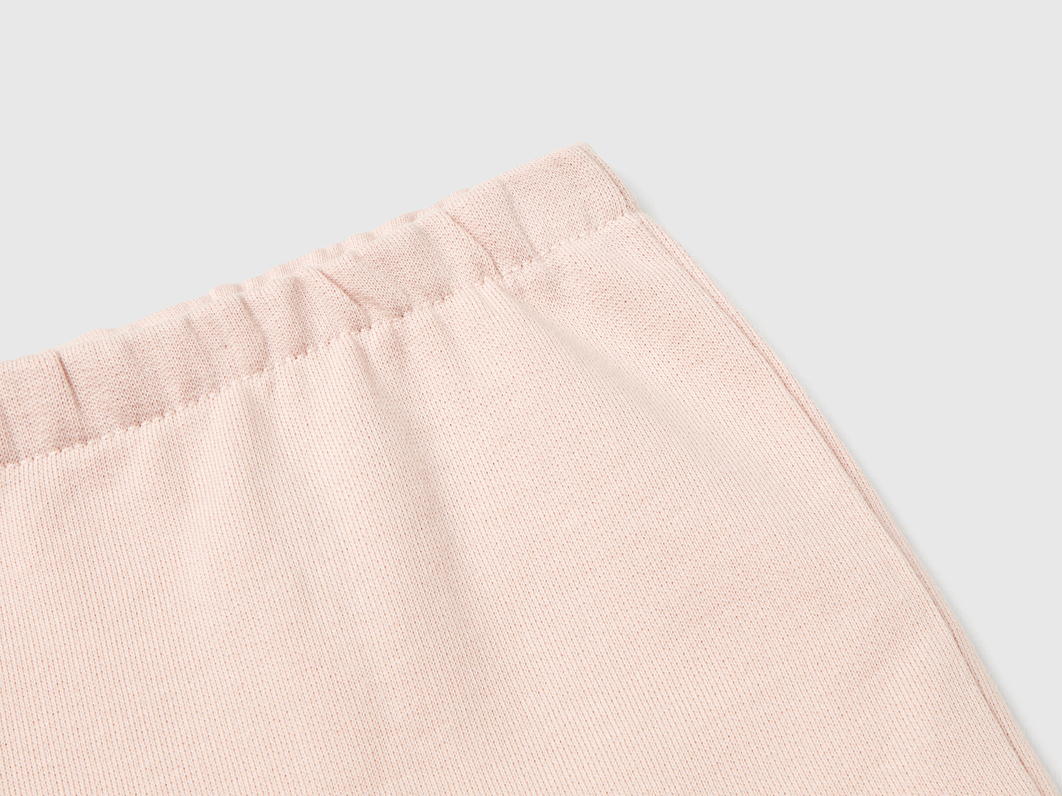 Benetton Bebek Toz Pembe Baskılı Bomber Yakalı Üst ve Beli Lastikli Eşofman Takım