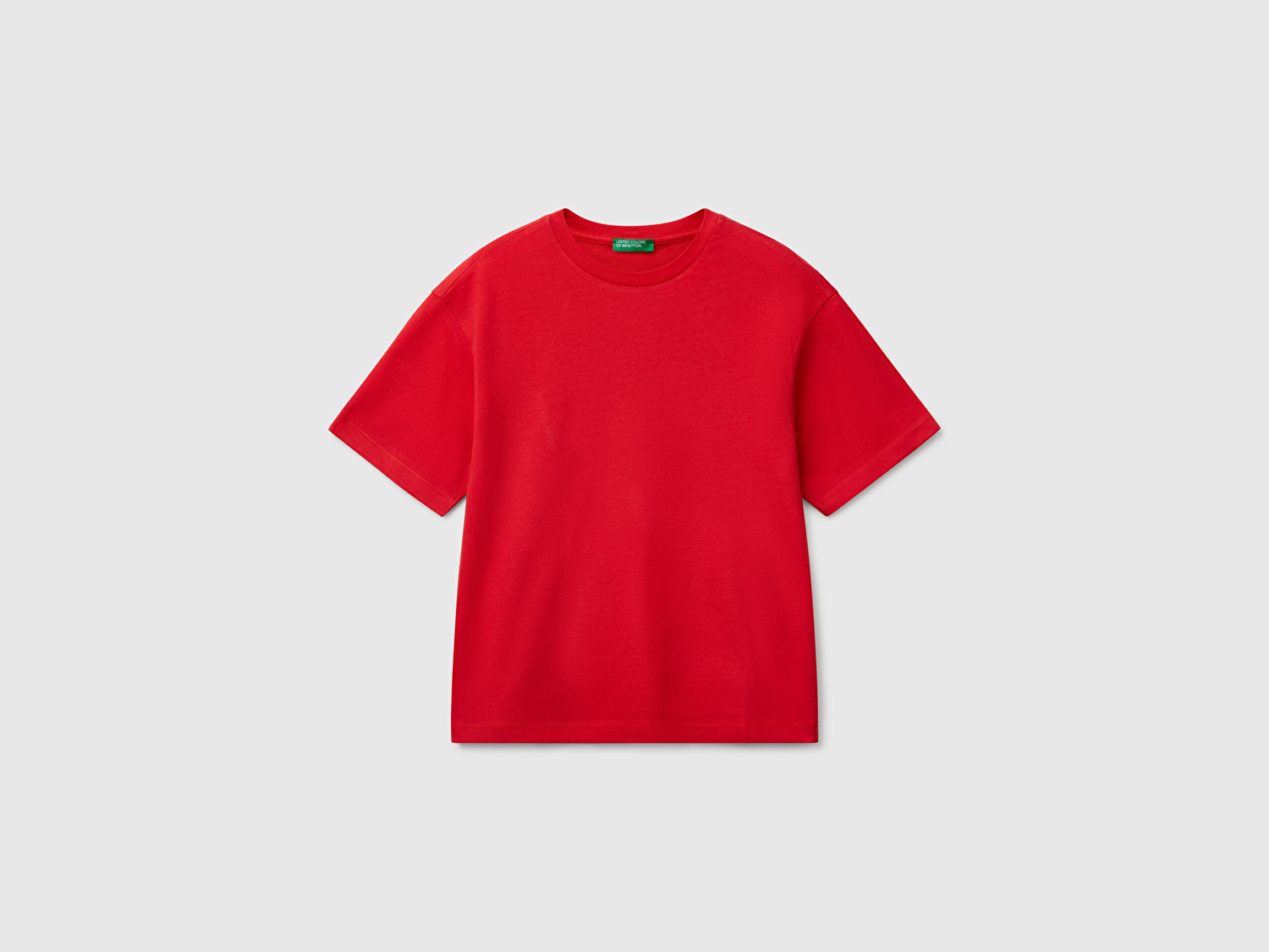 Benetton Erkek Çocuk Kırmızı Slogan Baskılı T-Shirt