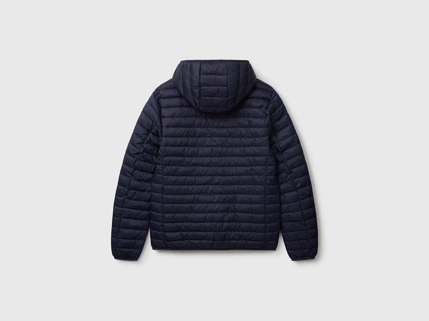 Benetton Erkek Lacivert Polyester Dolgulu Regular Fit Kapüşonlu Puffer Mont