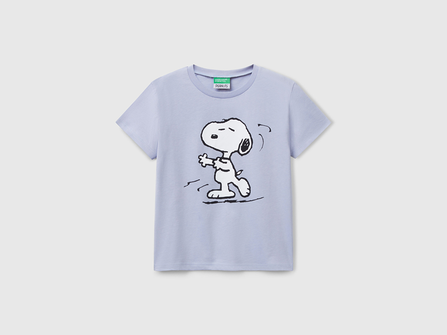 Benetton Kız Çocuk Lila Peanuts Baskılı T-Shirt