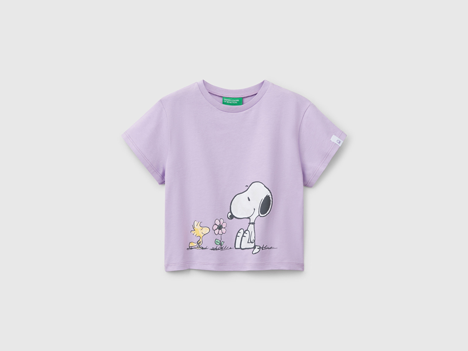 Benetton Kız Bebek Lila Peanuts Baskılı T-Shirt