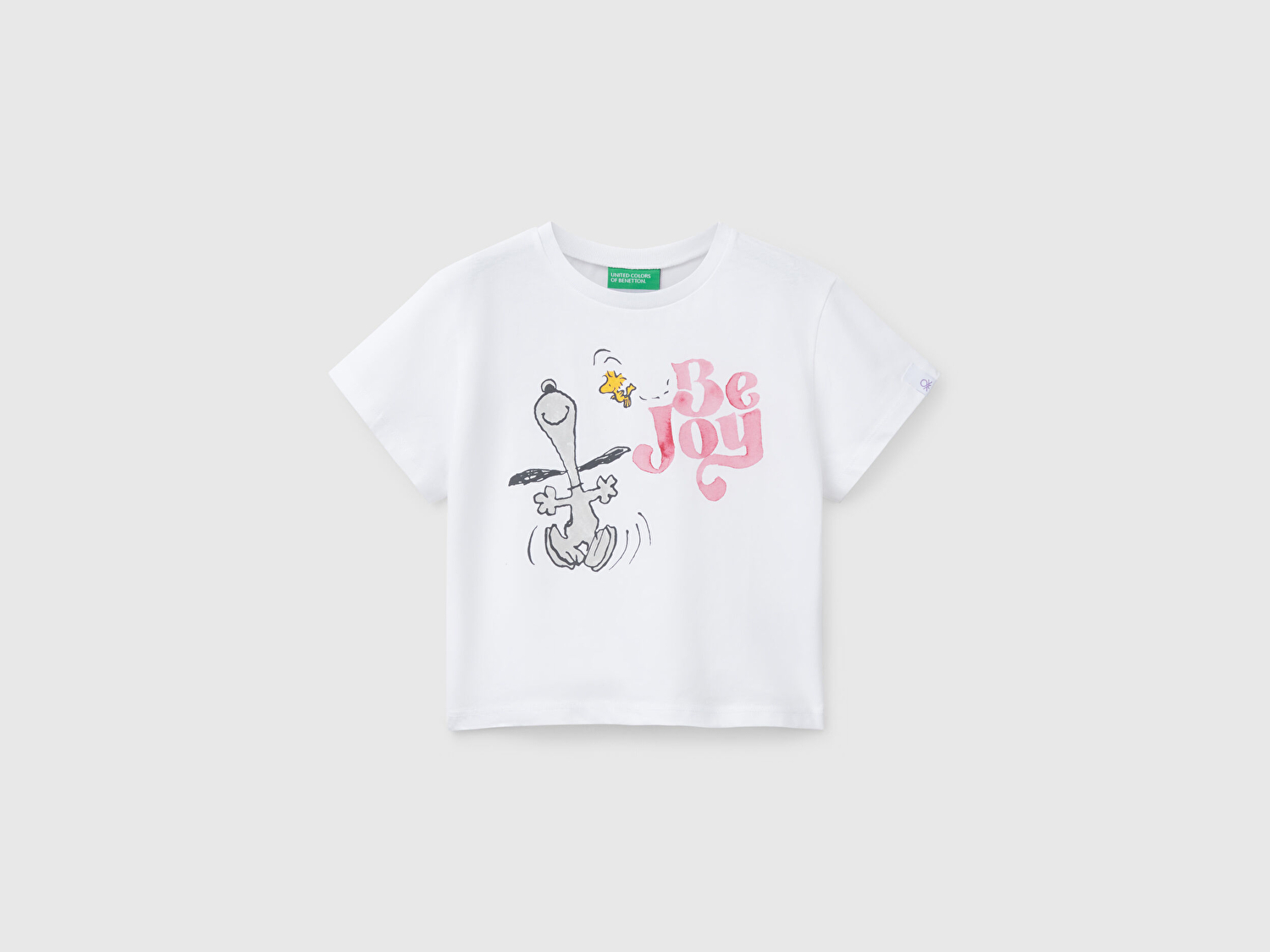 Benetton Kız Bebek Beyaz Peanuts Baskılı T-Shirt