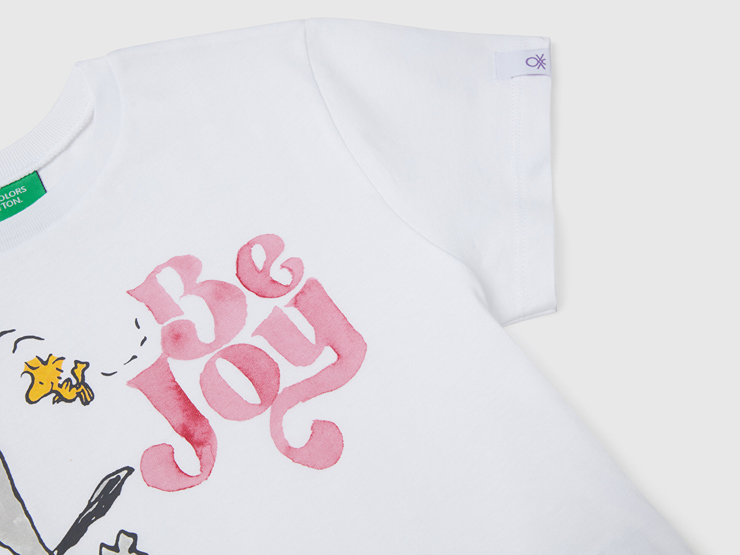 Benetton Kız Bebek Beyaz Peanuts Baskılı T-Shirt