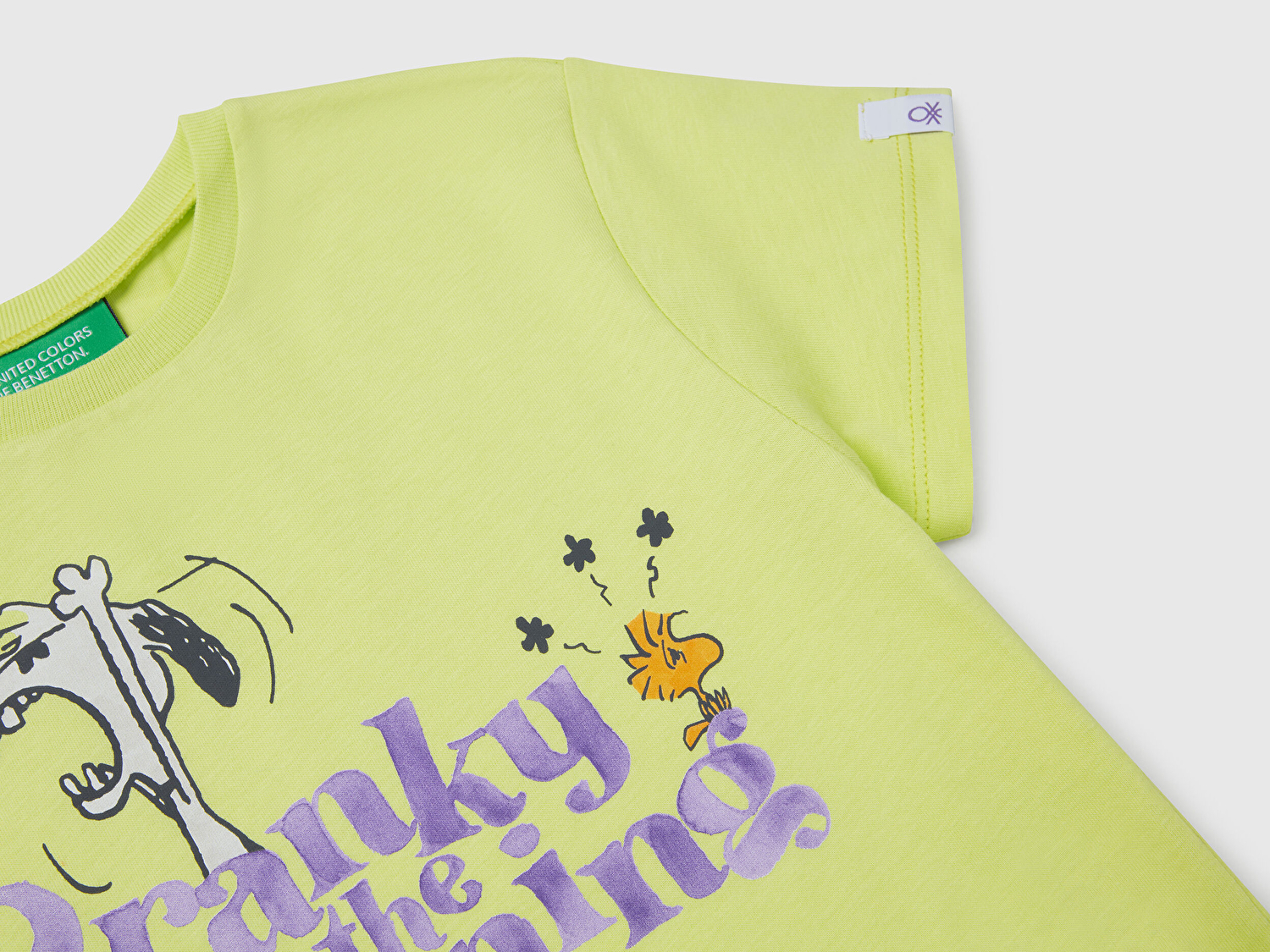 Benetton Kız Bebek Sarı Peanuts Baskılı T-Shirt