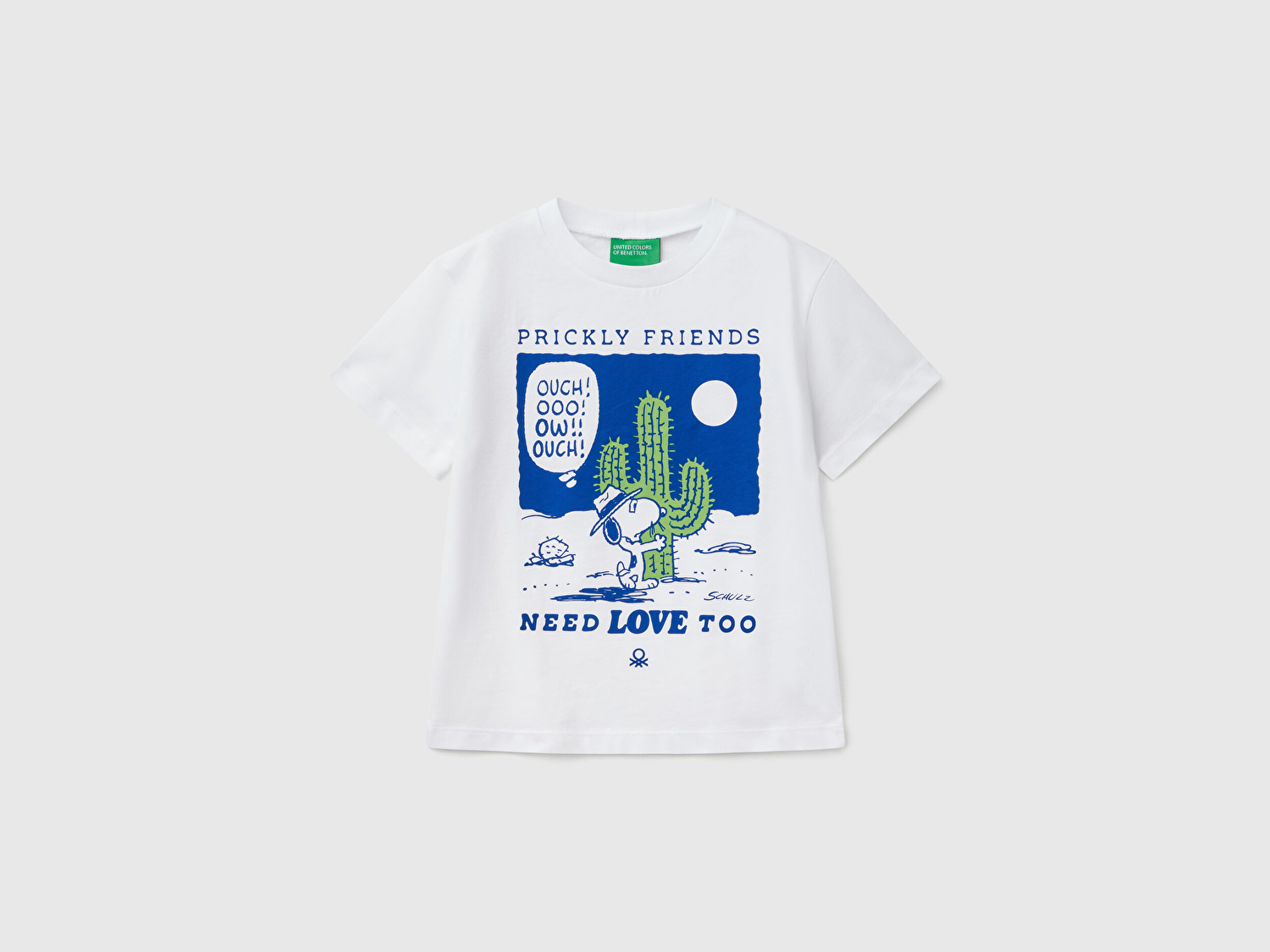 Benetton Erkek Bebek Beyaz Peanuts Baskılı T-Shirt