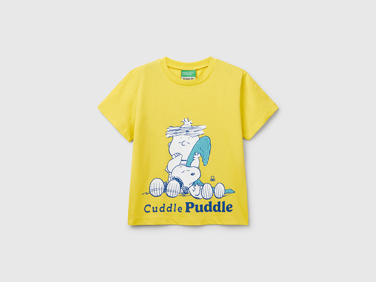 Benetton Erkek Bebek Sarı Peanuts Baskılı T-Shirt