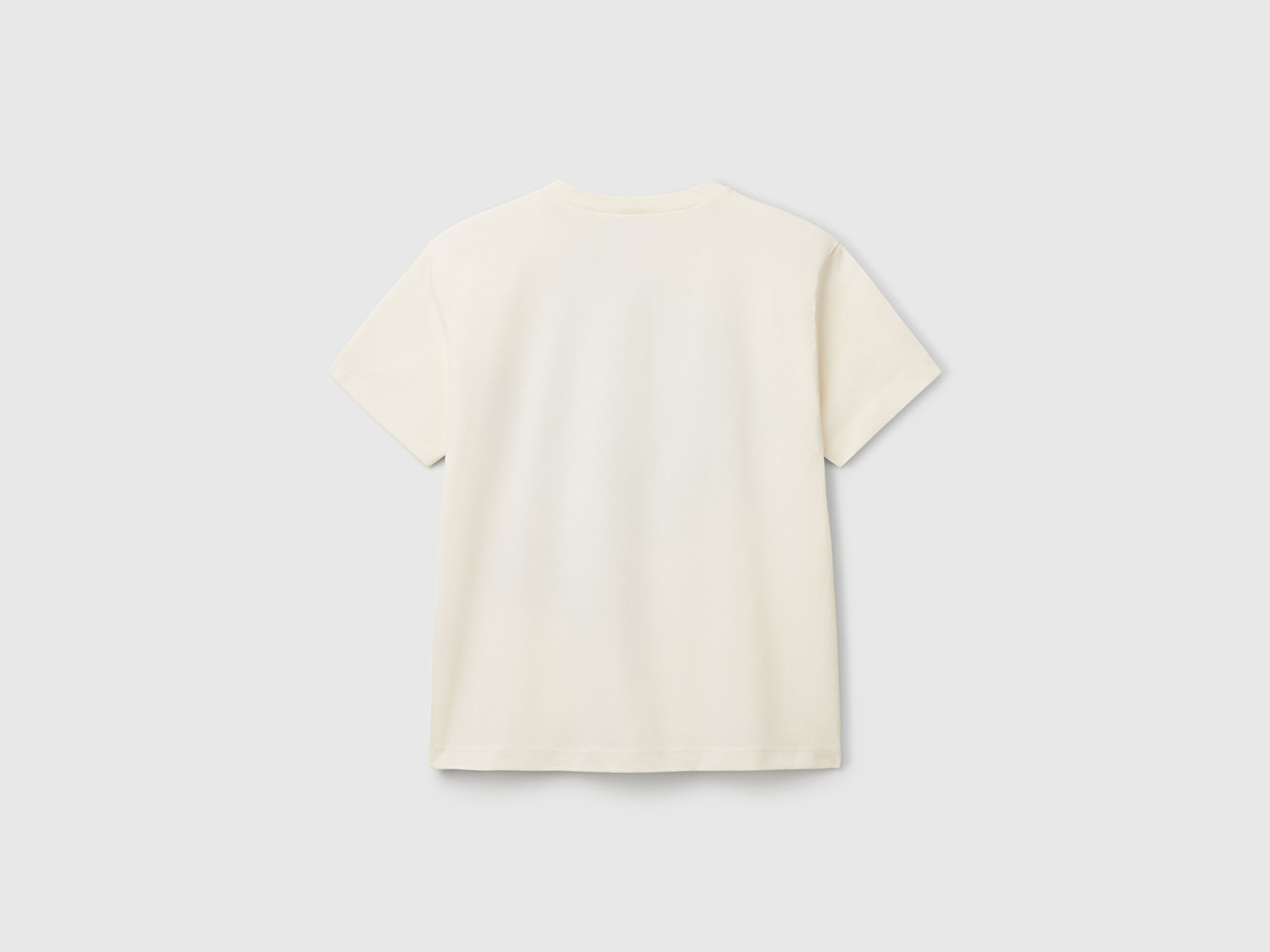 Benetton Erkek Çocuk Ekru Marvel Kahraman Baskılı Logo Etiketli T-Shirt