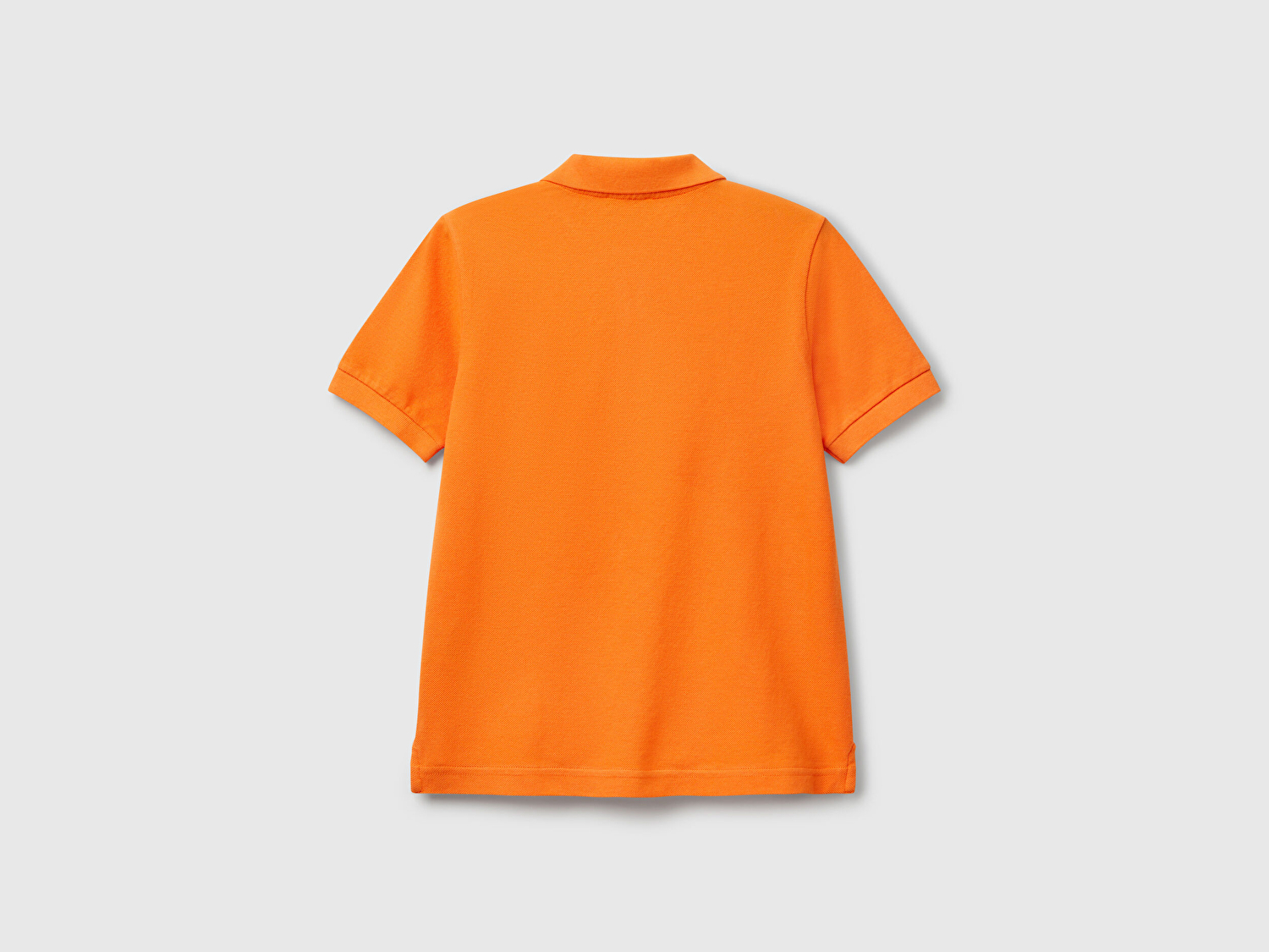 Benetton Erkek Çocuk Turuncu Logolu Pike Polo T-Shirt
