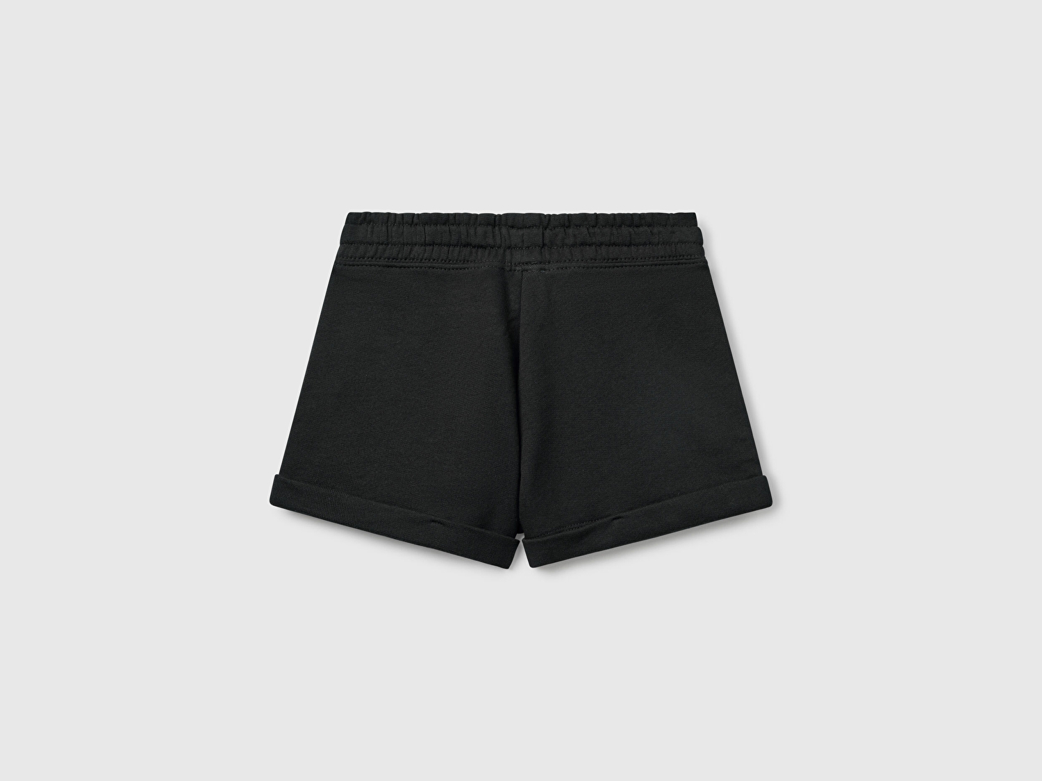 Benetton Kız Çocuk Siyah Logolu Sweat Şort