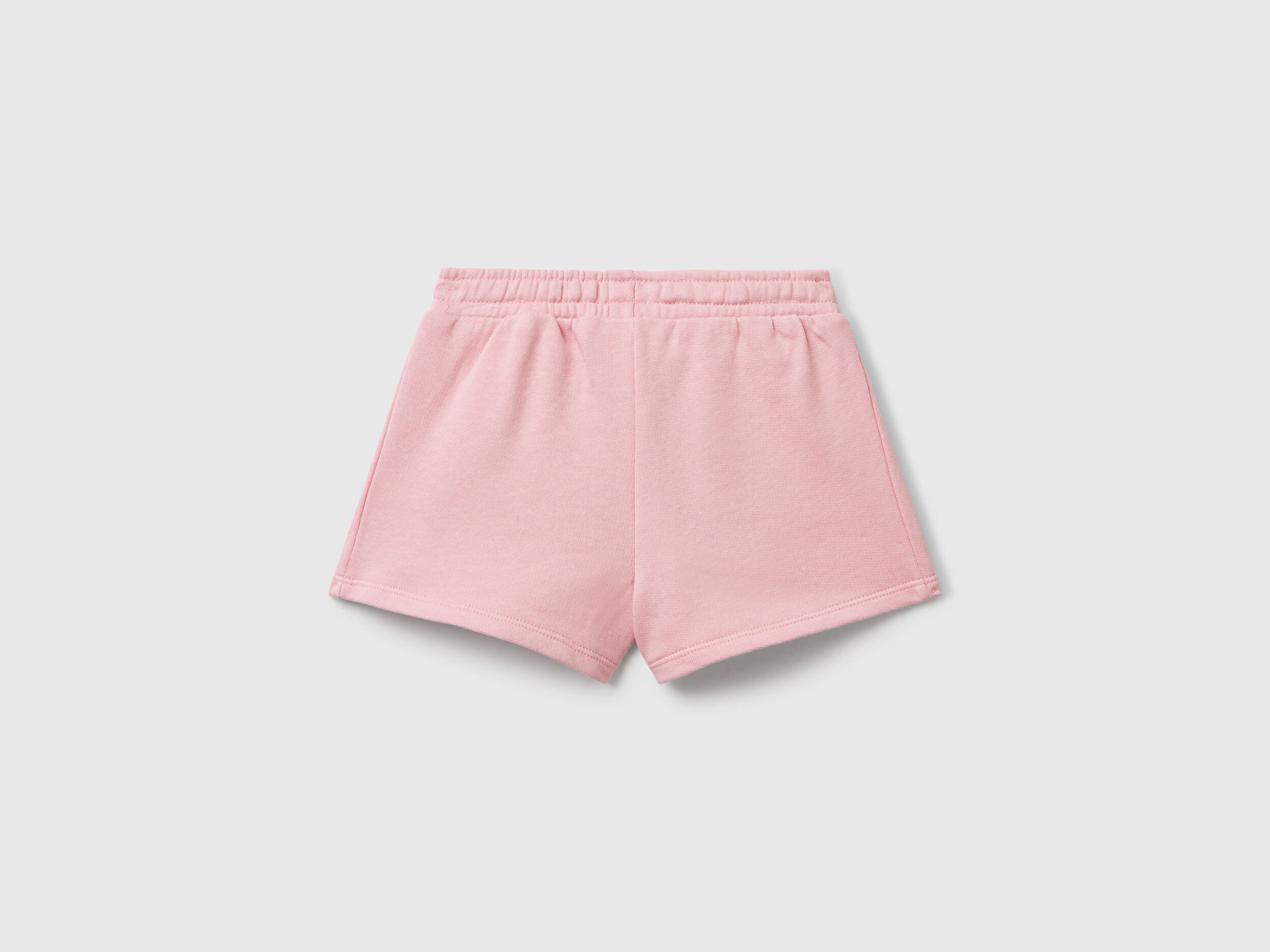 Benetton Kız Bebek Pembe Benetton Logo İşlemeli Beli İpli Şort