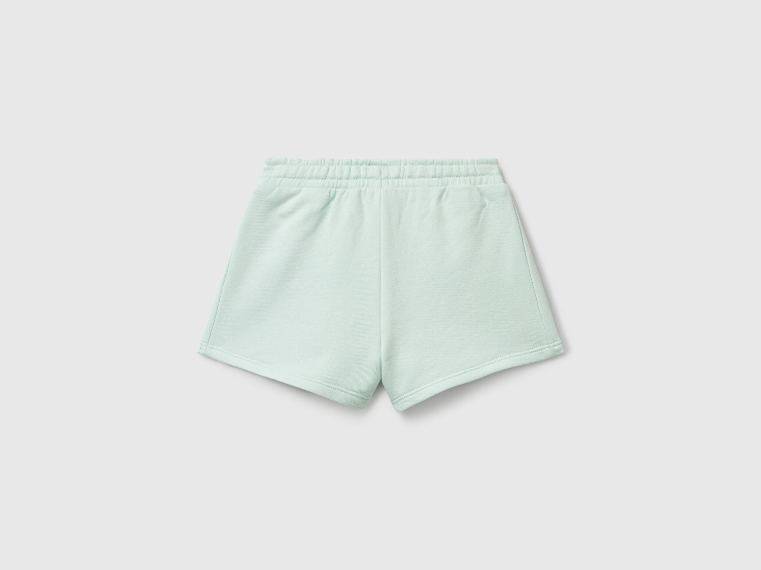 Benetton Kız Bebek Su Yeşili Benetton Logo İşlemeli Beli İpli Şort