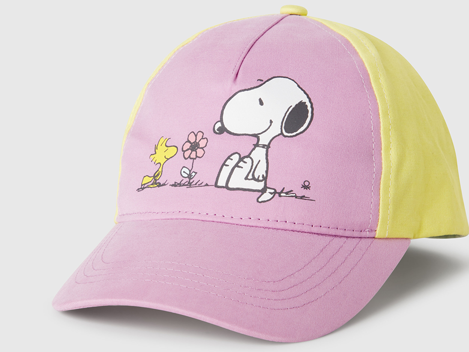 Benetton Erkek Bebek Lila Peanuts Baskılı Renk Bloklu Kep Şapka