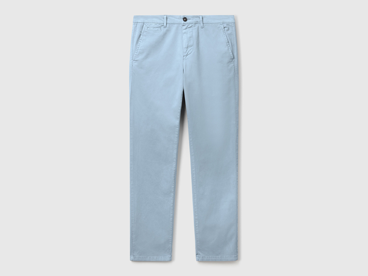 Benetton Erkek Açık Mavi Slim Fit Chino Pantolon