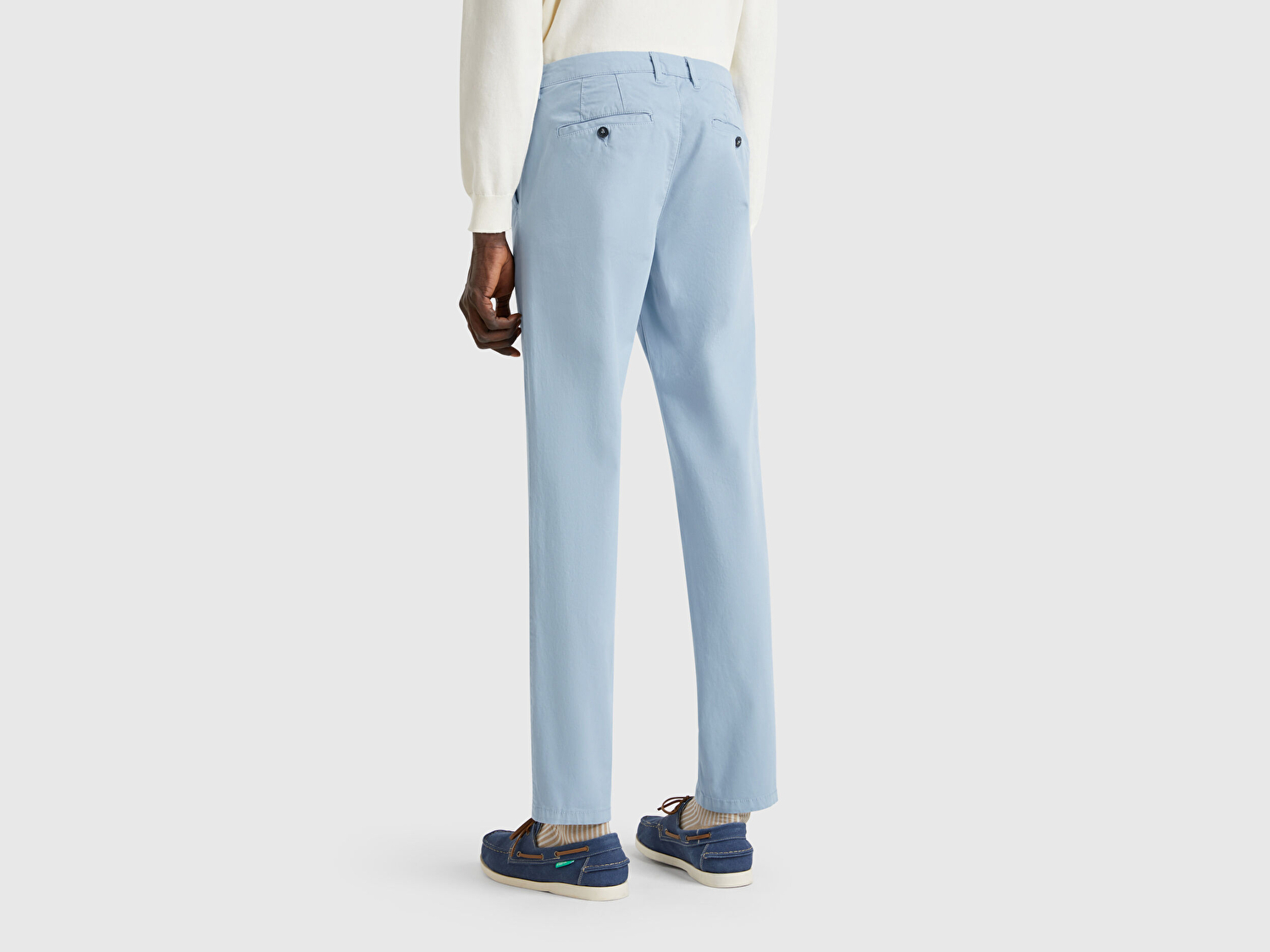 Benetton Erkek Açık Mavi Slim Fit Chino Pantolon