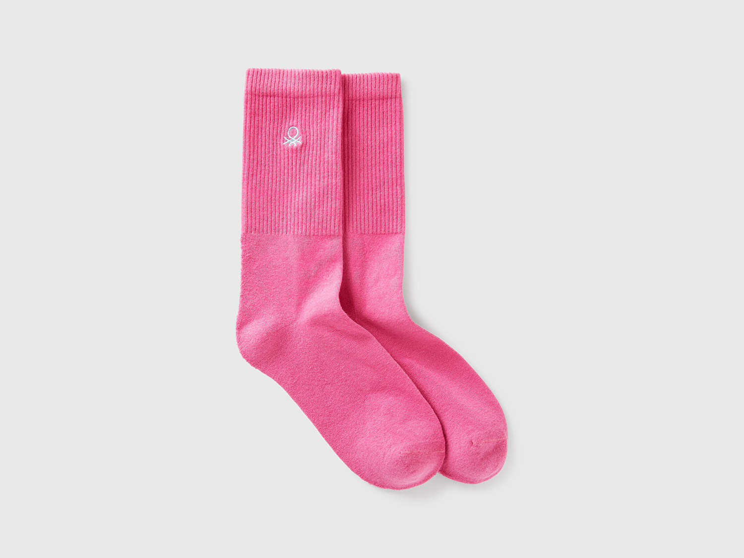 Benetton Unisex Pembe Benetton Logolu Soket Çorap