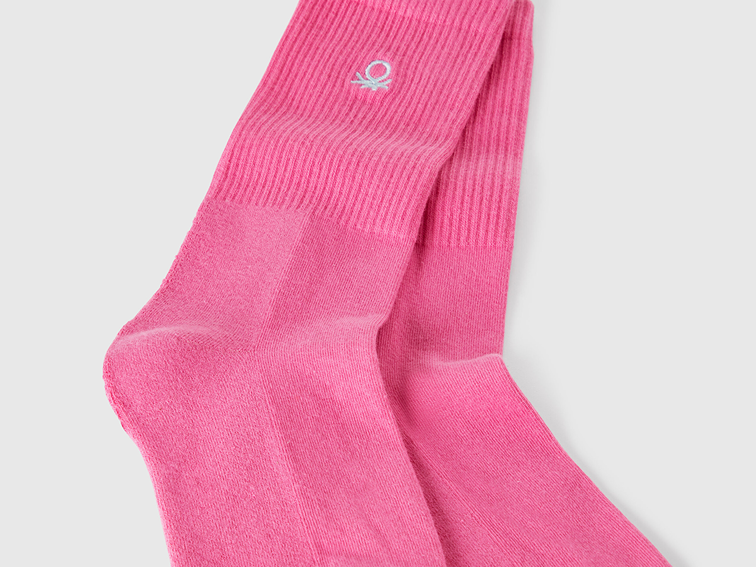 Benetton Unisex Pembe Benetton Logolu Soket Çorap