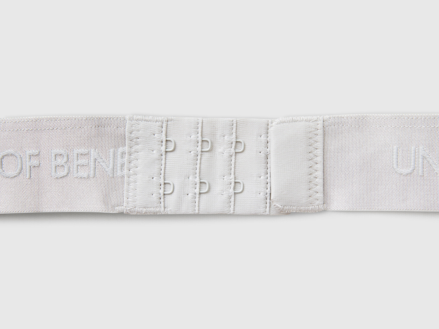 Benetton Kadın Gri Pamuk Karışımlı Logo Bantlı Ayarlanabilir Askılı Bikini Üstü