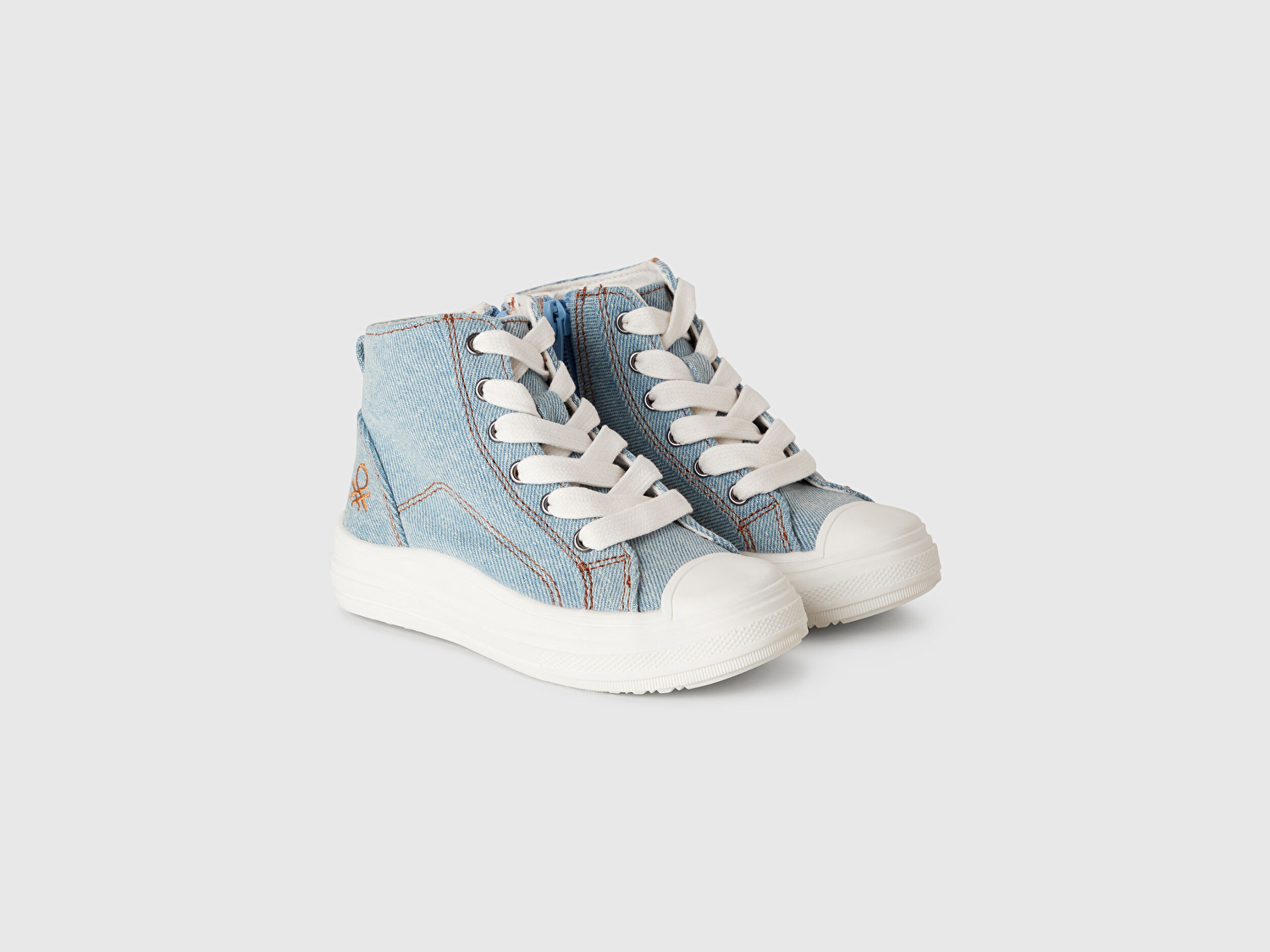 Benetton Erkek Bebek Denim Logo Detaylı Sneaker