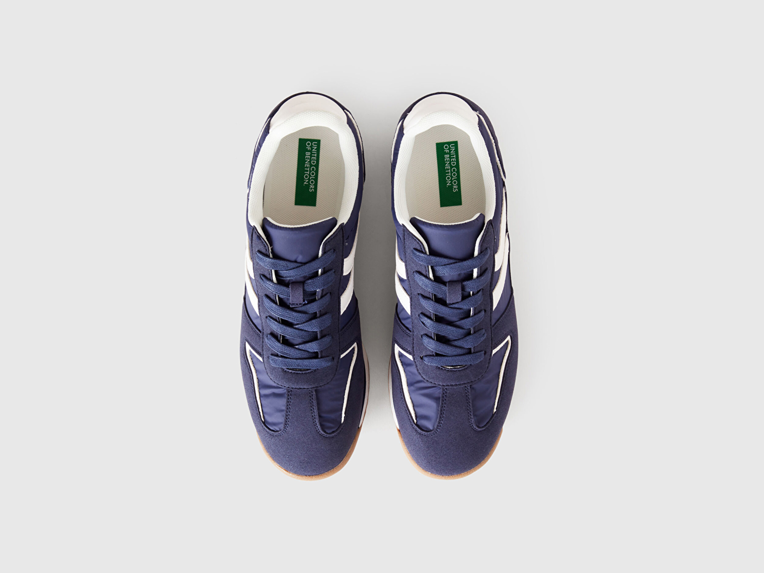 Benetton Erkek Lavanta Mavisi Süet Görünümlü Yanı Logo Detaylı Bağcıklı Sneaker