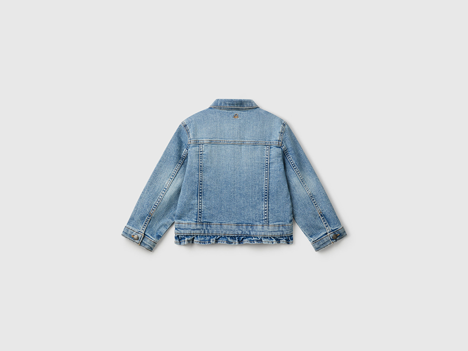 Benetton Kız Bebek Açık Denim Denim Ceket