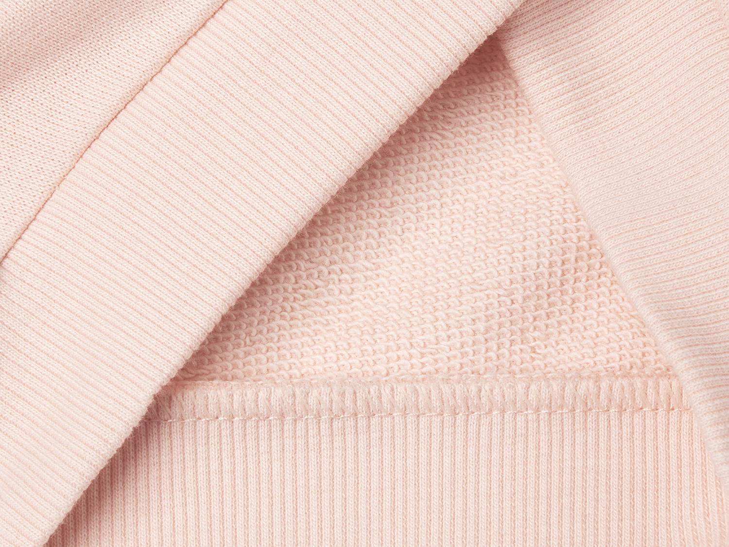 Benetton Bebek Toz Pembe Göğsü Tavşan Logosu İşlemeli Kulaklı Kapüşonlu Sweatshirt