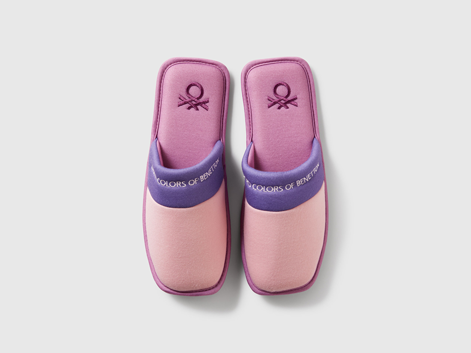 Benetton Unisex Pembe Logo Baskılı Çok Renkli Ev Terliği
