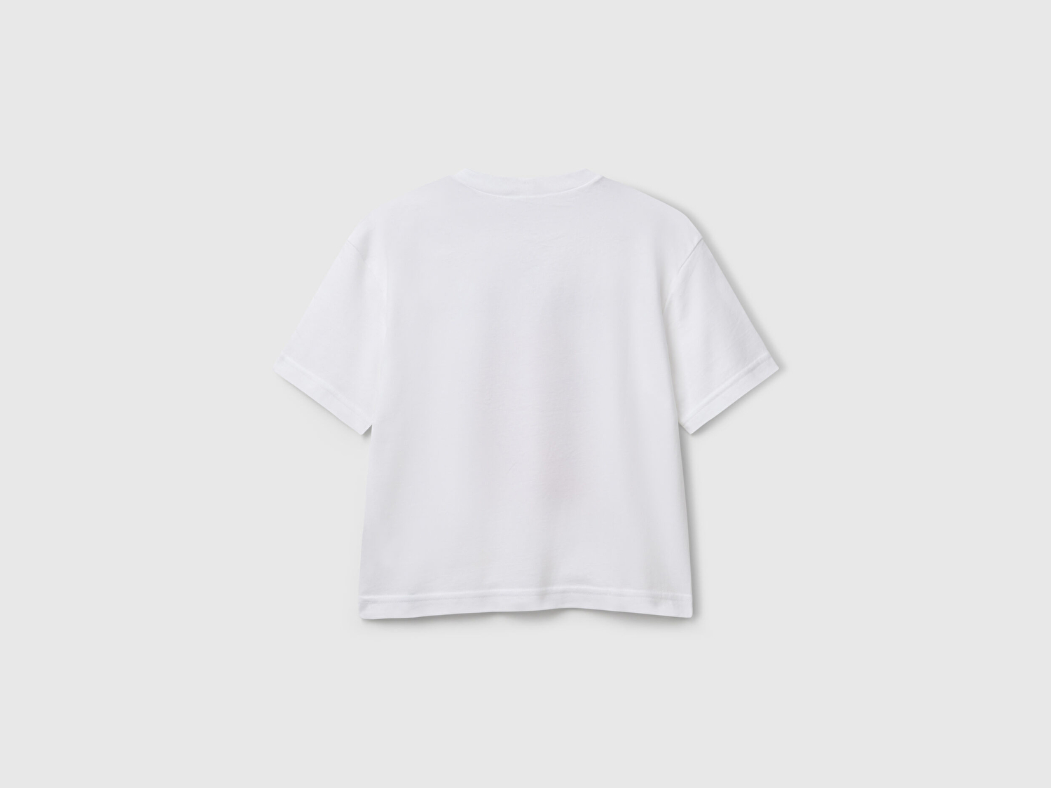 Benetton Erkek Çocuk Beyaz Rolling Stones Baskılı Logo Etiketli T-Shirt