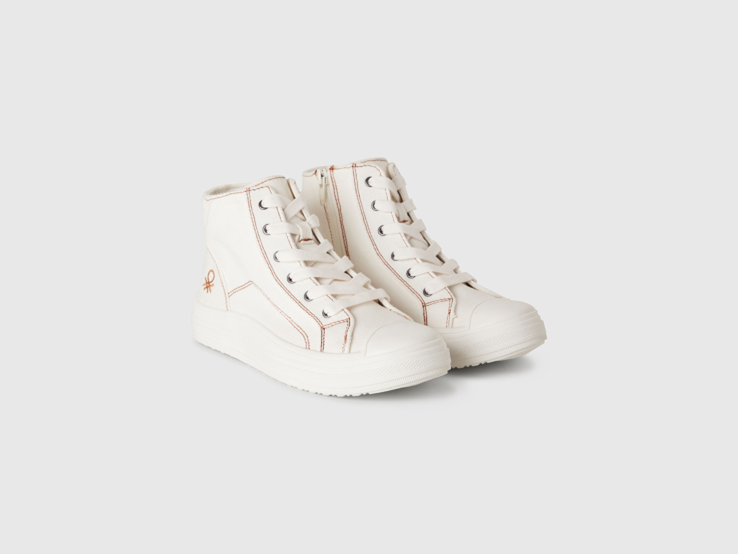 Benetton Erkek Çocuk Beyaz Logo Detaylı Sneaker