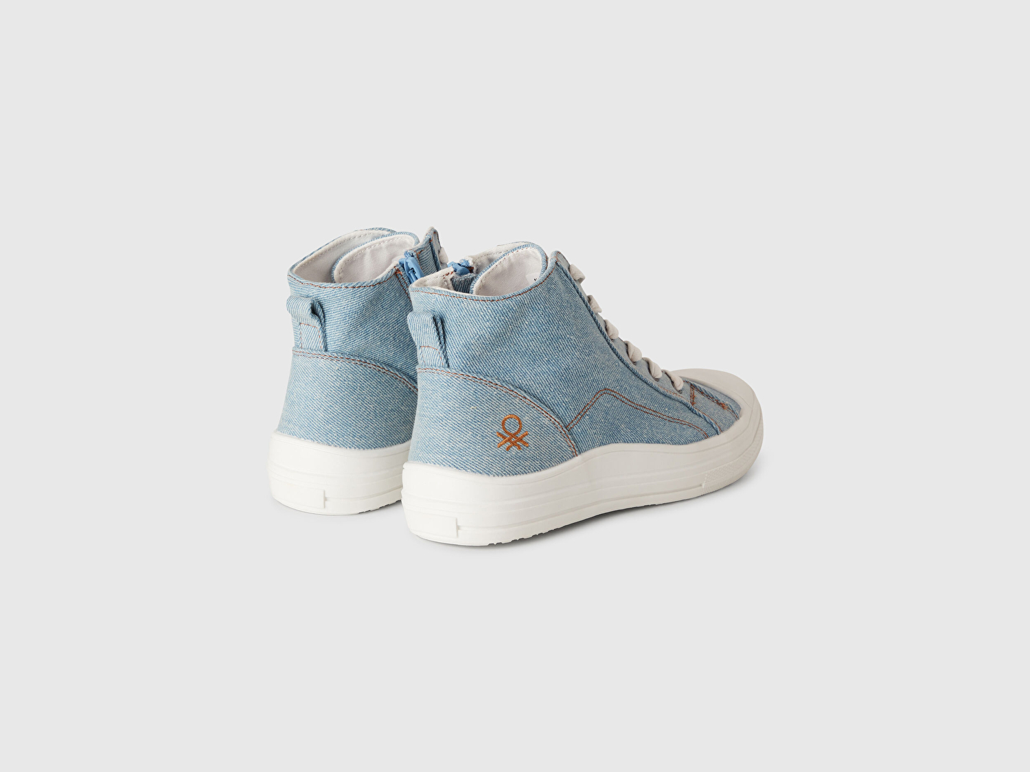 Benetton Erkek Çocuk Denim Logo Detaylı Sneaker