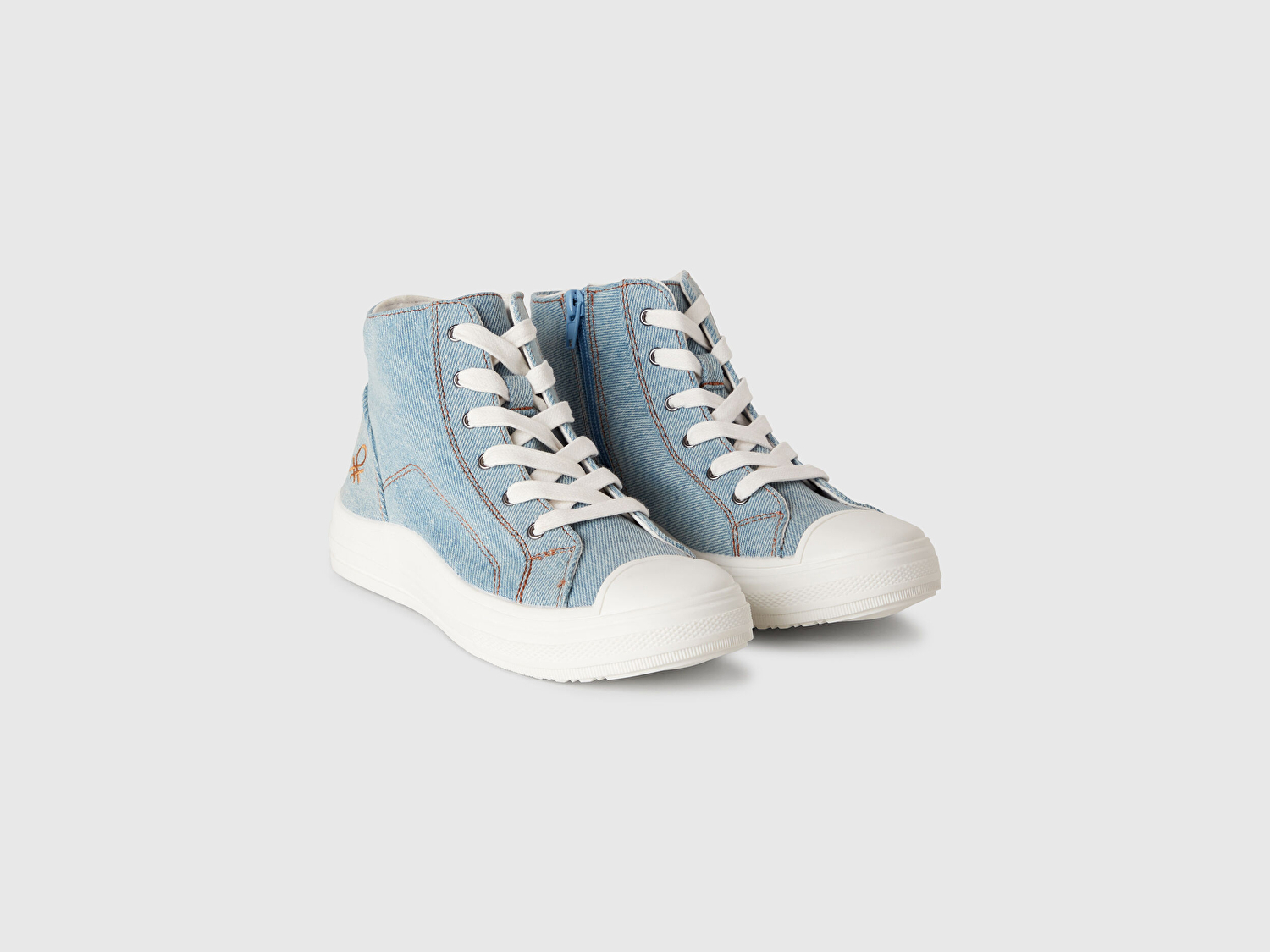Benetton Erkek Çocuk Denim Logo Detaylı Sneaker