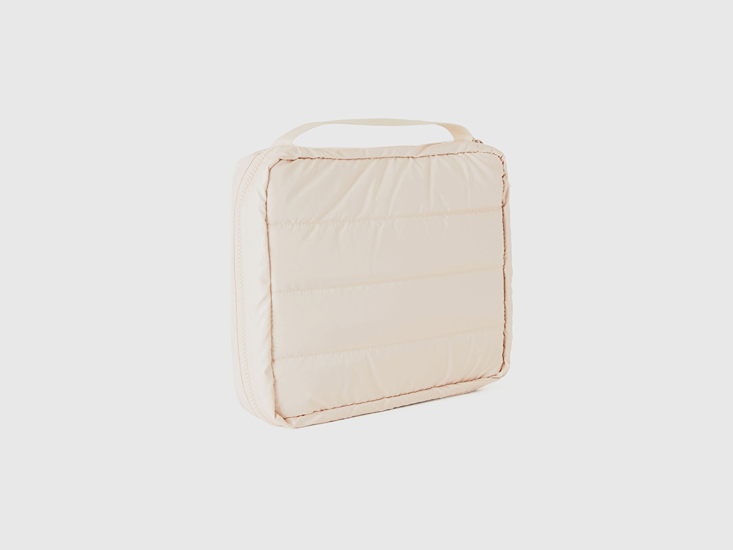 Benetton Unisex Krem Dolgulu Parlak Organizer Çanta