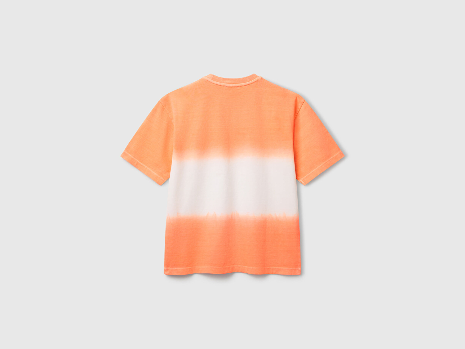 Benetton Erkek Çocuk Turuncu Batik Bisiklet Yaka T-Shirt