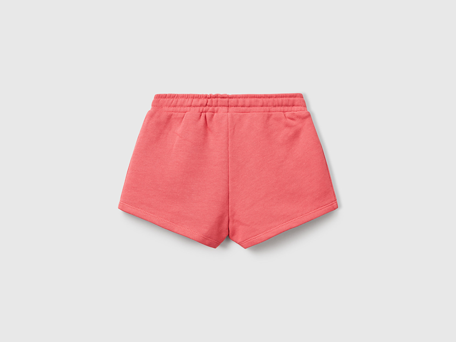 Benetton Kız Bebek Fuşya Benetton Logo İşlemeli Beli İpli Şort