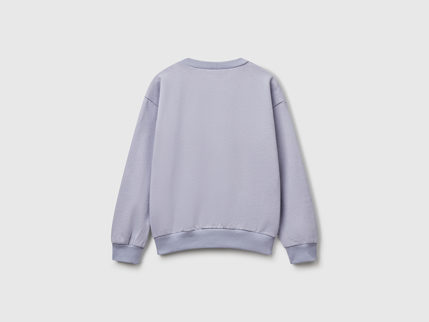 Benetton Kız Çocuk Lila Peanuts Baskılı Logo Etiketli Bisiklet Yaka Sweatshirt