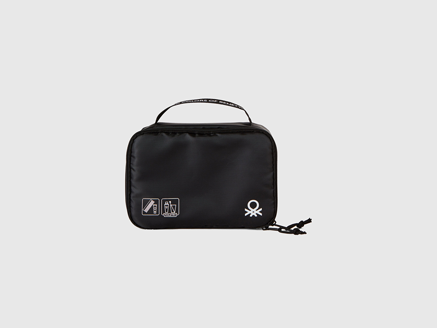 Benetton Unisex Siyah Organizer Çanta