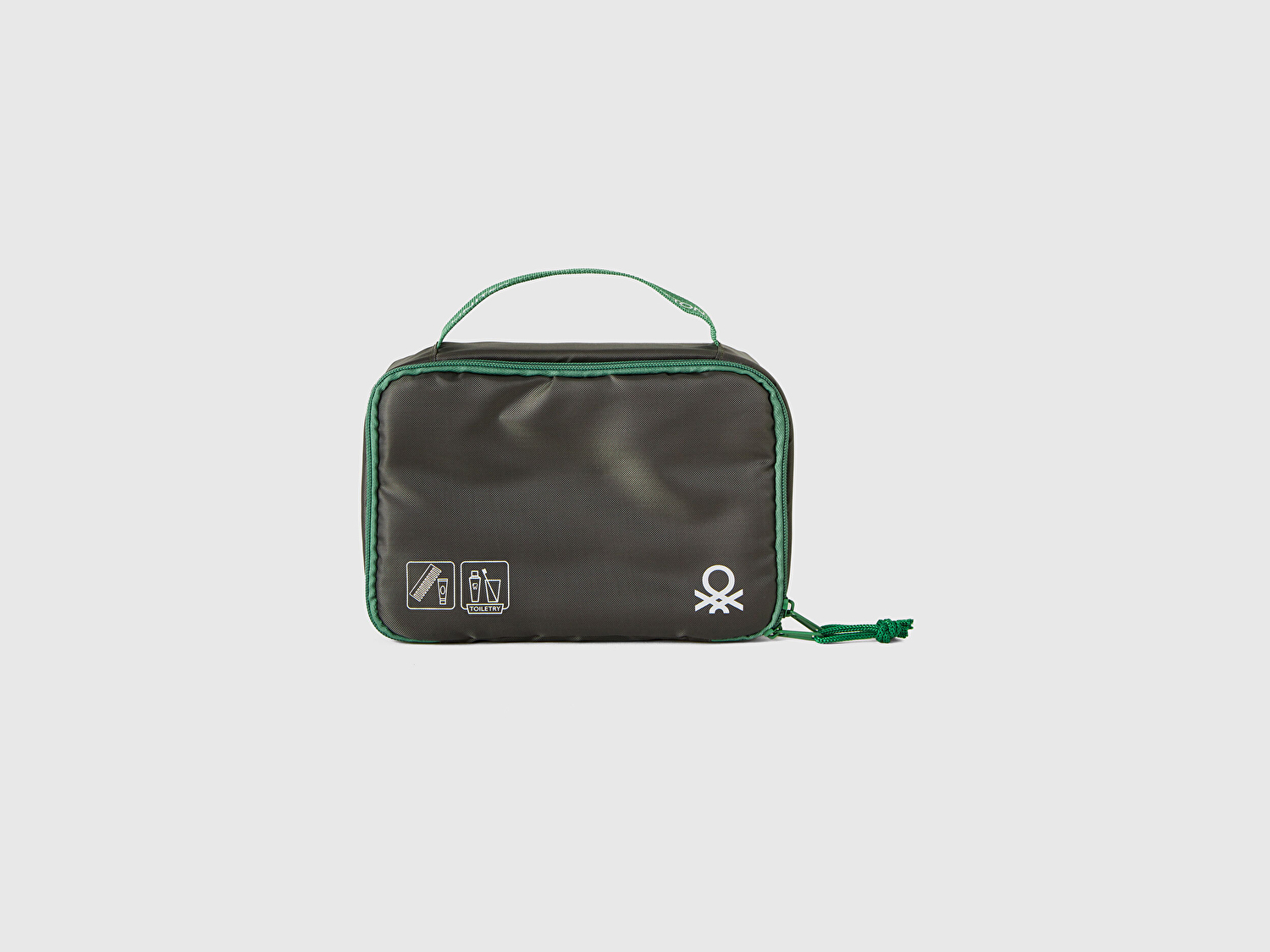 Benetton Unisex Haki Organizer Çanta