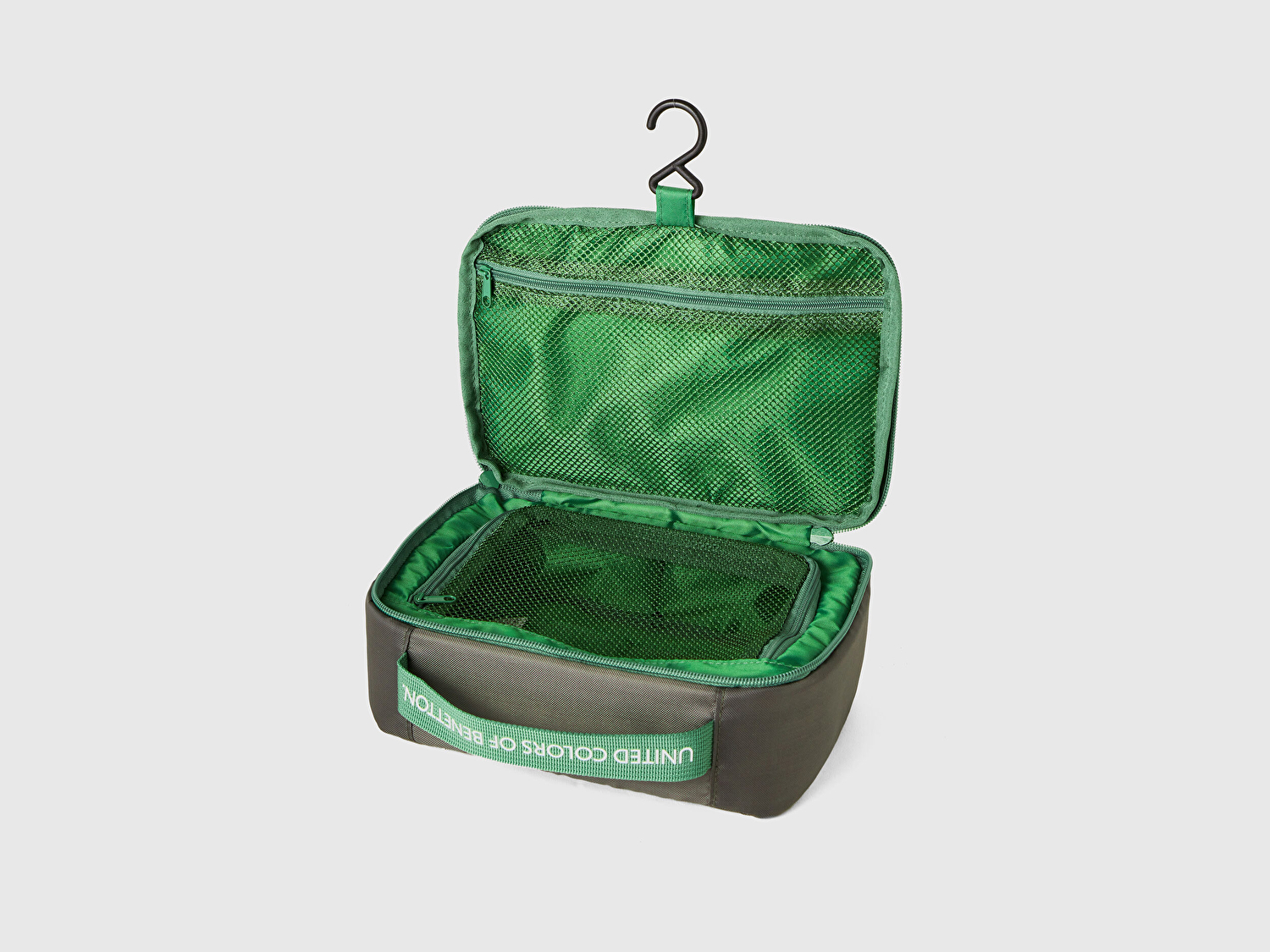 Benetton Unisex Haki Organizer Çanta