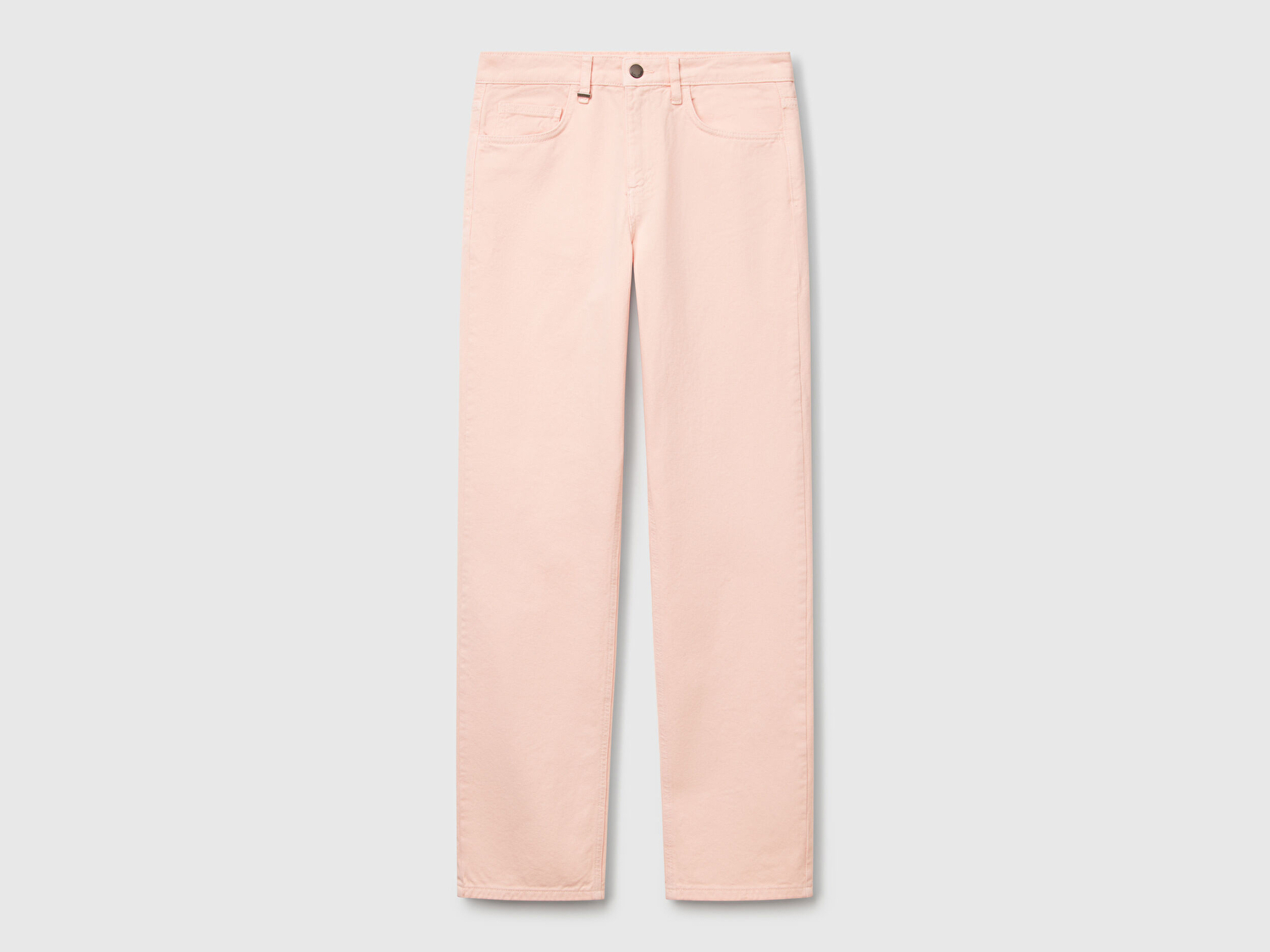 Benetton Kadın Pembe %100 Pamuk Normal Bel Regular Fit Denim Pantolon