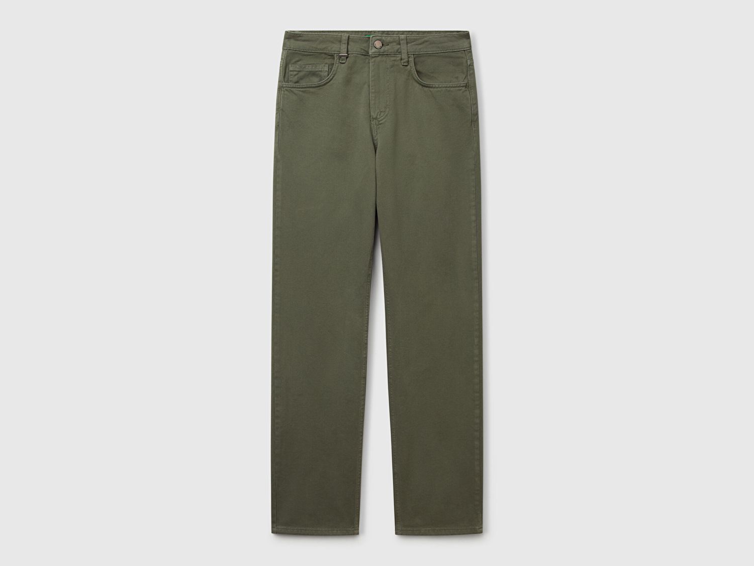 Benetton Kadın Soluk Yeşil %100 Pamuk Normal Bel Regular Fit Denim Pantolon