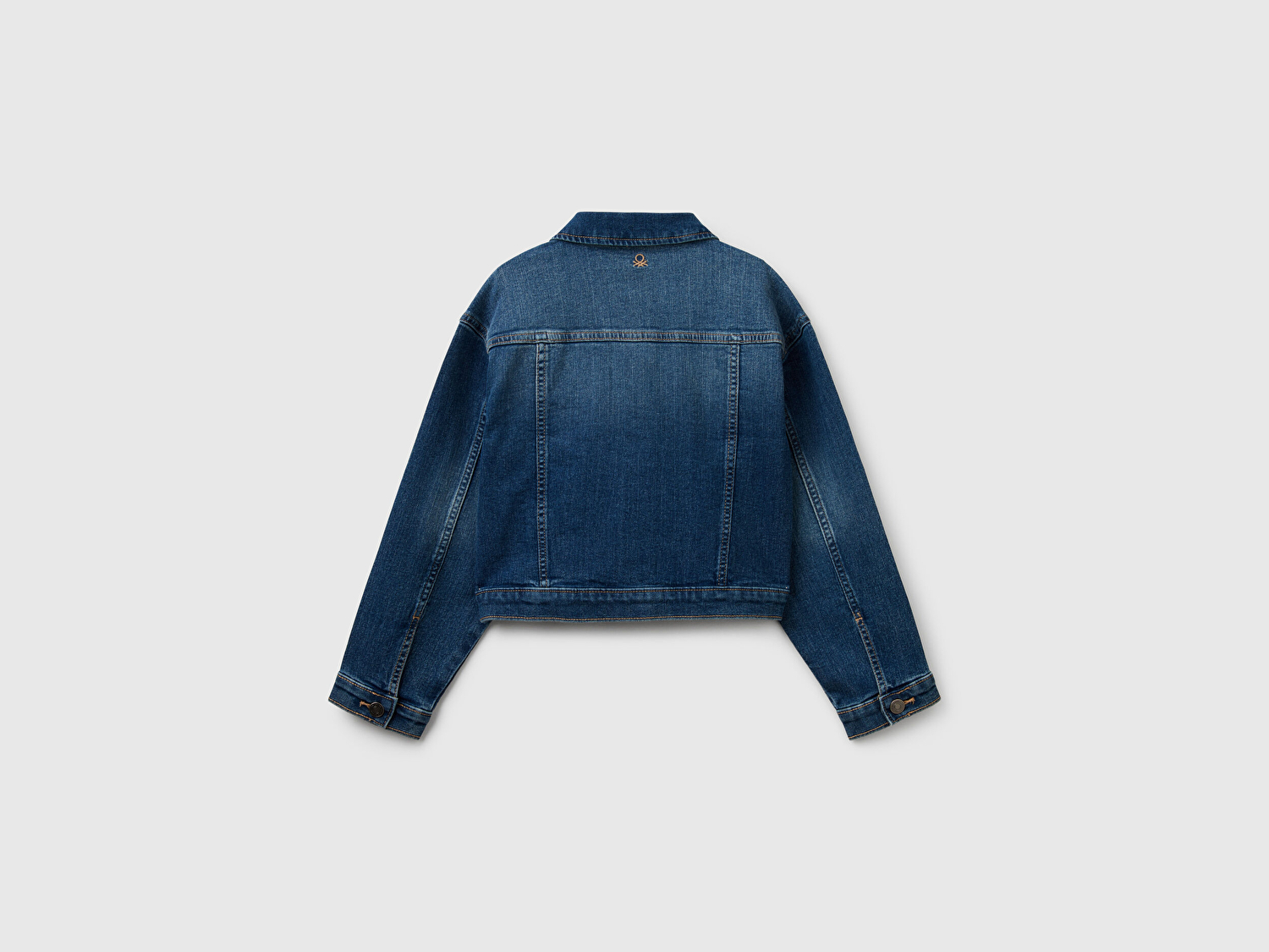 Benetton Kız Çocuk Koyu Denim Denim Ceket