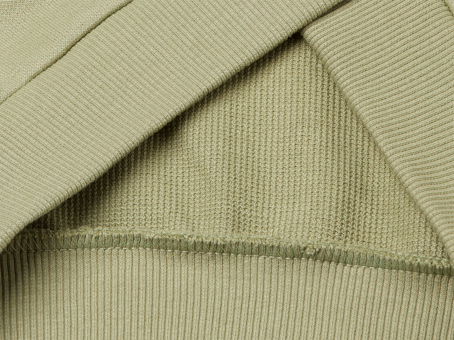 Benetton Erkek Bebek Haki Fermuarlı Yama Cepli Kapüşonlu Sweatshirt