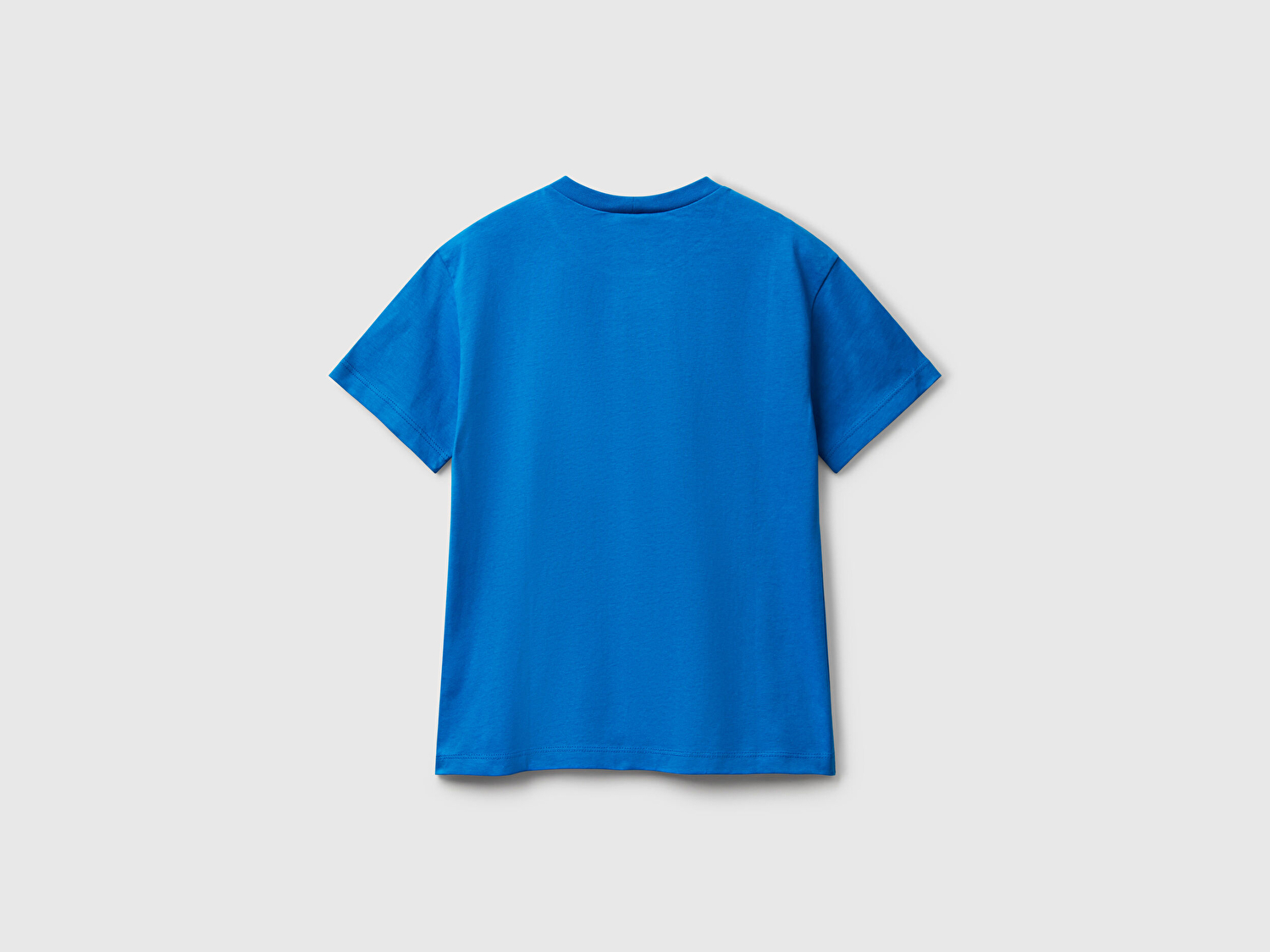 Benetton Erkek Çocuk Saks Mavi Grafik Baskılı Kısa Kollu T-Shirt