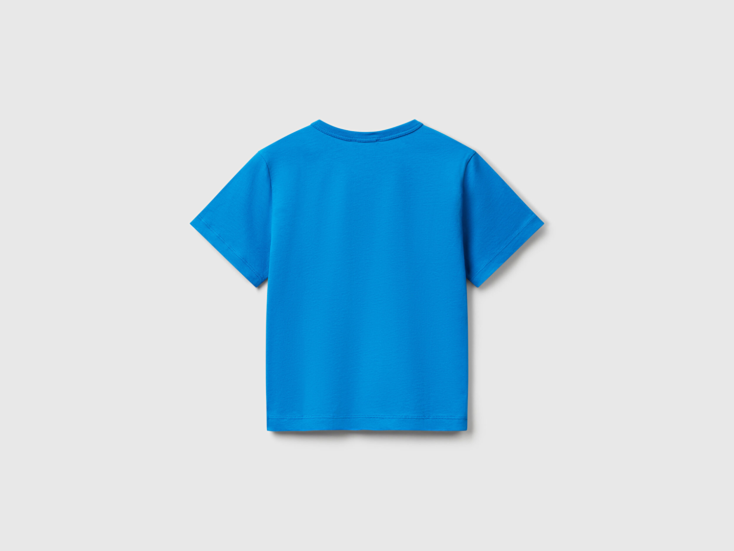 Benetton Erkek Bebek Saks Mavi Grafik Baskılı Kısa Kollu T-Shirt
